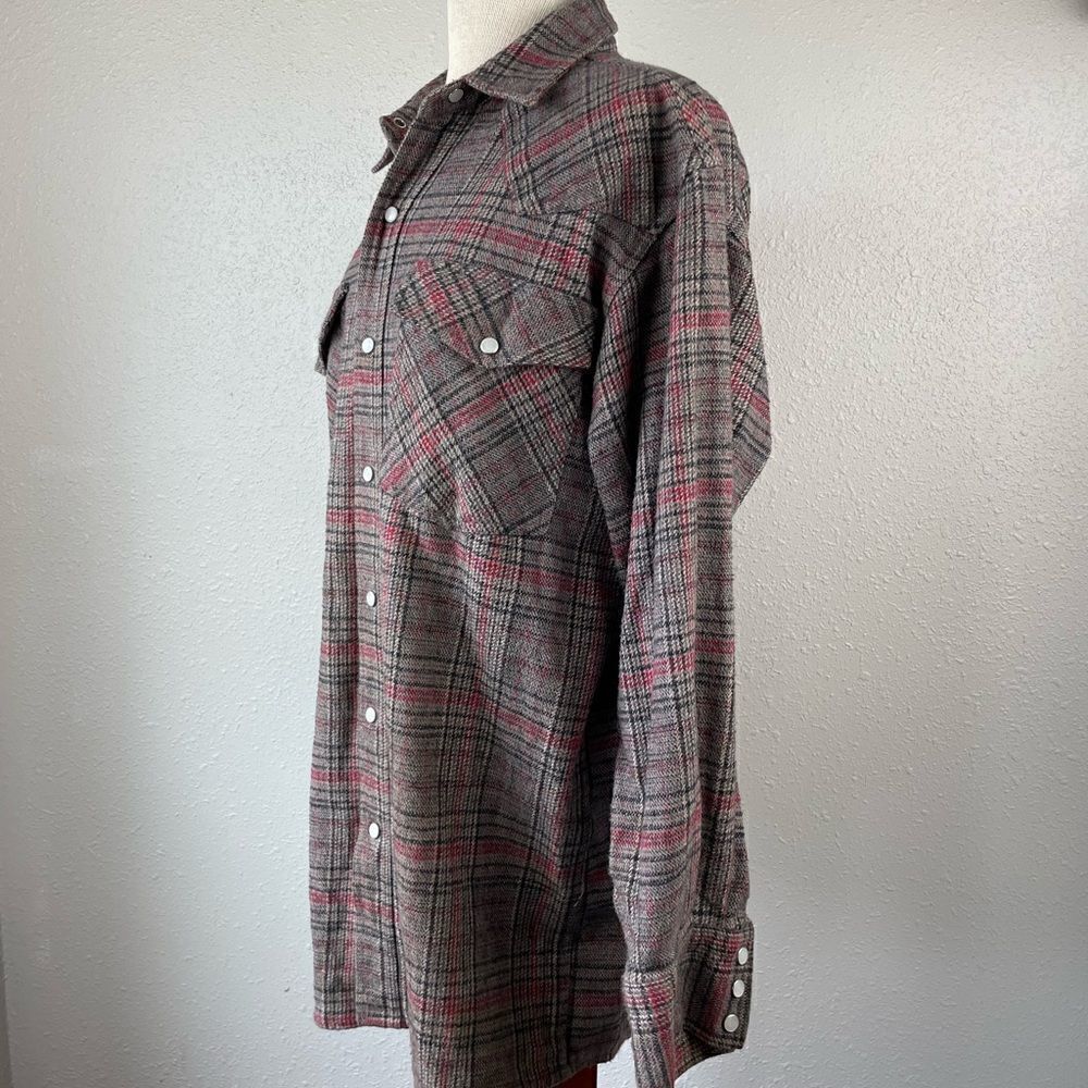 Key Heavy Snap Down Flannel Size L Regular EUC - Picture 5 of 9